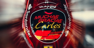 Charles Leclerc rinde homenaje en su casco a Carlos Sainz en su ltimo Gran Premio con Ferrari