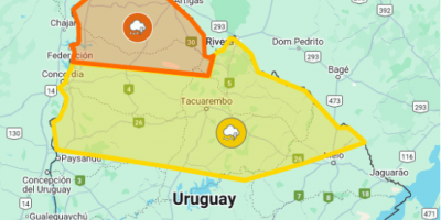 Rige alerta naranja y amarilla para el Norte del pas