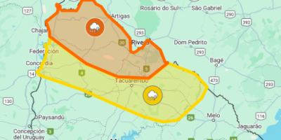 Rige alerta naranja y amarilla para el Norte del pas