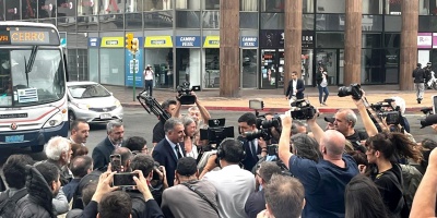 El mandatario electo Yamand Orsi lleg a la Torre Ejecutiva para dialogar el presidente de la Repblica, Luis Lacalle Pou