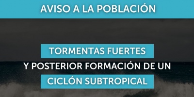 Inumet advierte por formacin de tormentas y cicln subtropical 