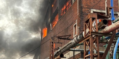 Incendio en galpn industrial de Paso Carrasco