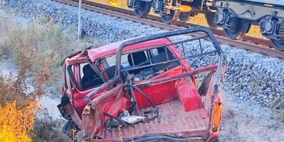 Se registr un accidente entre una camioneta y el Ferrocarril Central en Florida